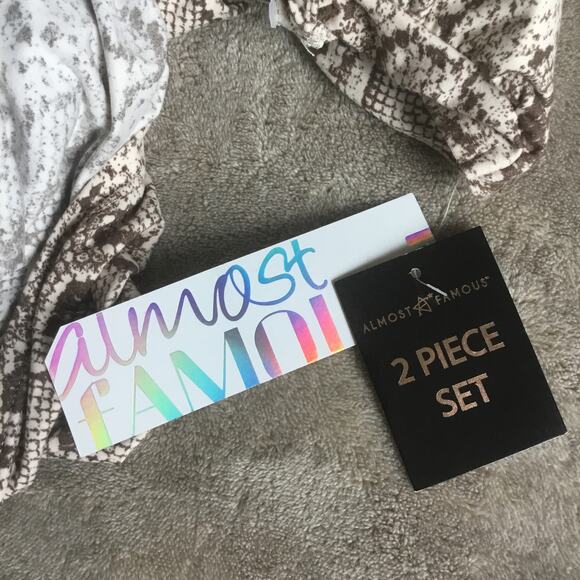 ALMOST FAMOUS Snakeskin 2 Piece set dress Sz M - Picture 4 of 7